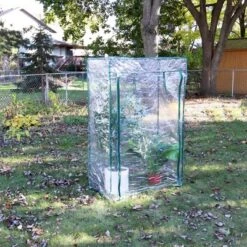 Sunnydaze Decor Sunnydaze Outdoor Deluxe Portable Large Potted Plant And Starter Tomato Plant Greenhouse With Roll-Up Door - Clear -Furniture GUEST fdcce69e ea26 43fd 918f 901a8c046451