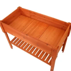 Sunnydaze Decor Sunnydaze Outdoor Raised Wooden Garden Bed With Lower Shelf For Plant Flowers, Herbs, Green Plants, And Vegetables - 42" -Furniture GUEST fe824f28 93ab 4e25 8627 98e9595b44c0